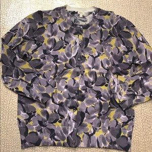 J crew floral cardigan